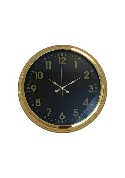 Golden Night Luxury 40 Cm Metal Duvar Saati Gold