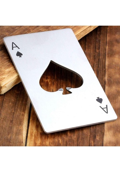 Valkyrie Poker Kart Maçı As'ı Paslanmaz Çelik Şişe Açacağı Gümüş Diğer