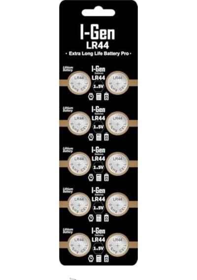I-gen Batteries Lr44 1.5v Alkalin Düğme Pil Ag13, A76, L1154 10'lu Paket