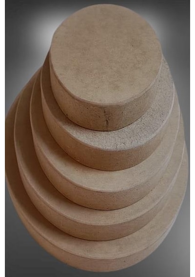 Hobi Adn Dekoratif Oval Tepsi Pano 5 Adet Cnc Kesim Ahşap Mdf Ham El Yapım