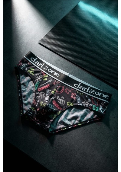 Darkzone Erkek Kovboy Desenli Pamuklu Lastikli Slip Külot Çok Renkli