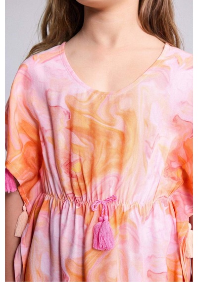 Defacto Batik Plaj Kıyafeti Kız Çocuk G9434a826hsog577 Turuncu-og577