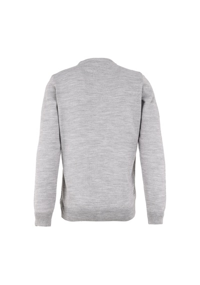 Limon Gri Melanj Erkek Bisiklet Basic Düz Kazak L4wm-kzk9508
