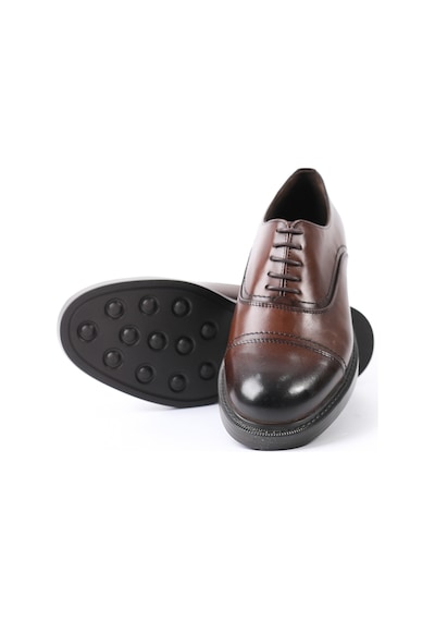 Tuna Hakiki Deri Kahverengi Oxford Model Erkek Ayakkabı - E4322 Kahverengi