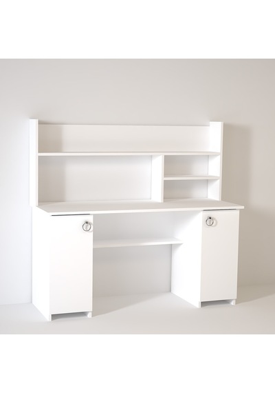 Kalenderdekor1 Kalender Dekor Lucas-Twins 145 Cm Çalışma Masası Lc01 Beyaz