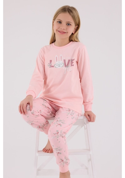 Rolypoly Kız Çocuk Pembe Pijama Takımı Rp3703-c-v2 Pembe