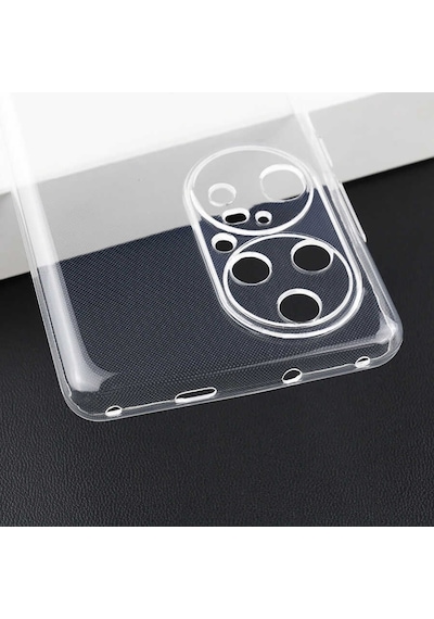 Huawei P50 Pro Kılıf Uzrm Süper Silikon Kapak - Renksiz Renksiz