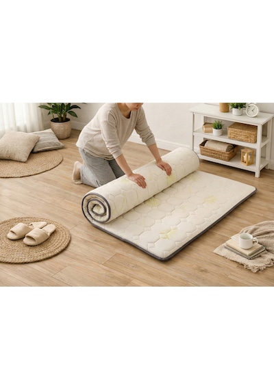 Aloe 5cm Sünger Şilte 140x200 Ped Yatak Şiltesi Pedi Topper Katlanabilir Katlanır