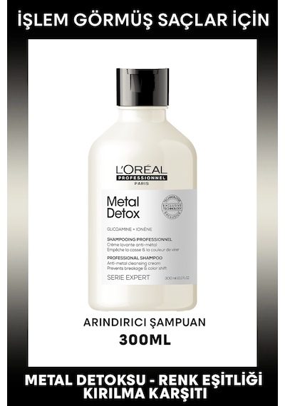 L'Oréal Professionnel Serie Expert Metal Renkli ve Açıcı ile Işlem Görmüş Saçlara Şampuan 300 ML