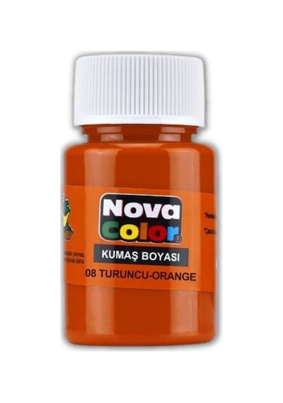 Kumaş Boyası Tişört Çanta Tekstil Boyası 30 Ml 1 Adet Nova Color Kumaş Boyası 1 Adet Turuncu