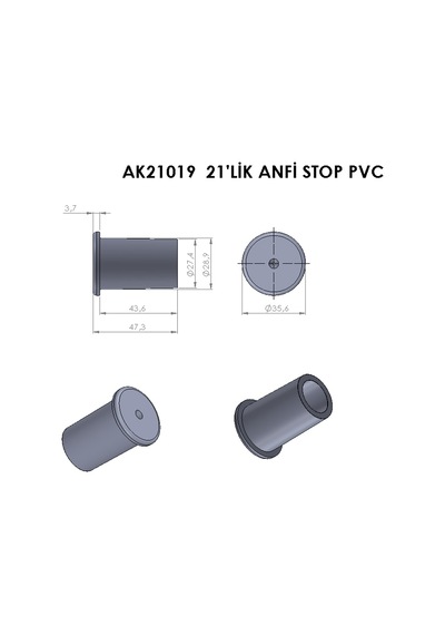 Cateksss 21 Lik Anfi Stop Pvc - 45 Li Paket Siyah