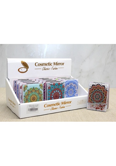 Mandala Desenli Hareketli Sulu El Aynası - Model 4