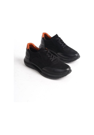 Mubiano Hakiki Deri Mbkry301-s Erkek Siyah Sneaker & Spor Ayakkabı Siyah