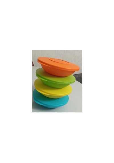 Tupperware Eko Tabaklar 4 Lü Set Turuncu Yeşil Sarı Mavi