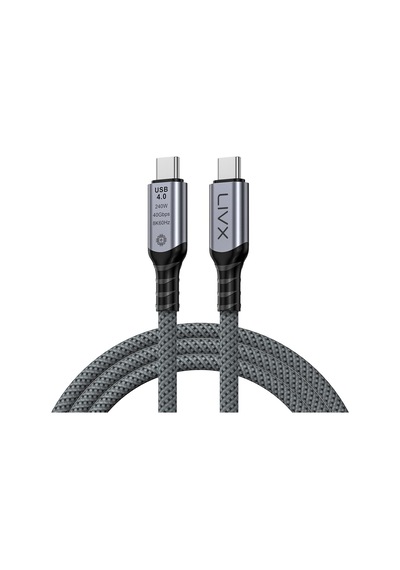 Fast Usb 4.0 40gbps, 240w, 8k60hz Usb4.0 Usb-c Kablosu 1 Metre Gri Klv-01 2