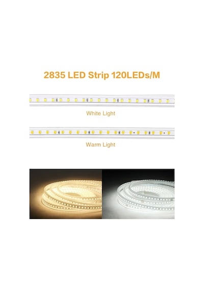 Hortum Led 220 Volt – Su Geçirmez – Fiş Dahil – Metrede 120 Led
