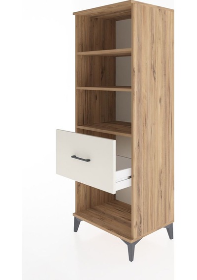Hyperion Dolap 3 Raflı Tek Çekmeceli 60x44x163 Çam-aytaşı Çam