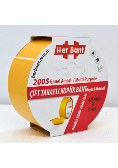 Her Bant Çift Taraflı Köpük Bant Askılı 48x5 Mt 2005 Diğer