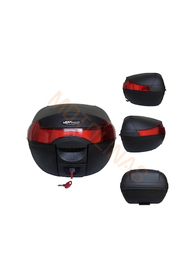 Mefatech Mf33 33Lt Siyah Çanta Topcase Kızaklı Full Aparatlı