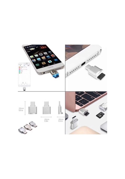Usb Type-c 3.1 To Micro Sd Tf Hafıza Kart Okuyucu Otg Adaptörü 4477