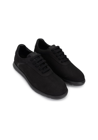 Tamer Tanca Erkek Hakiki Deri Siyah Sneakers & Spor Ayakkabı 1093 1193 Erk Ayk Y25 Syh Nbk Zmb Siyah