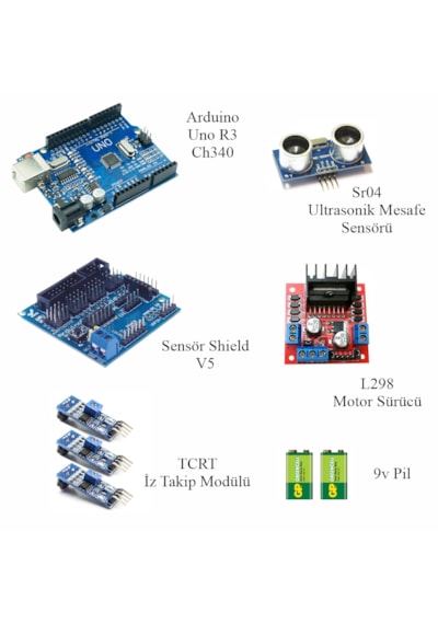 Arduino İle Uyumlu 2wd Follower Çizgi İzleyen Araba Full Set