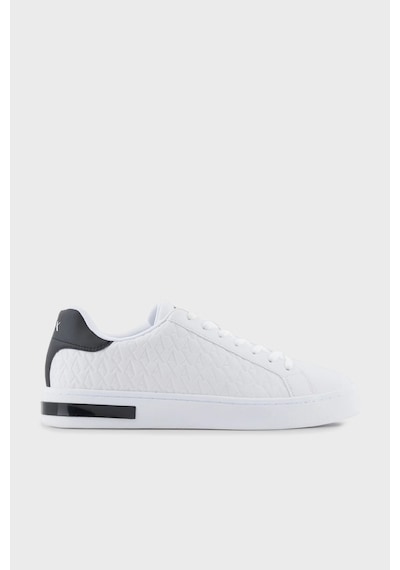 Armani Exchange Erkek Ayakkabı Xm000140 Af11916 M0028 Beyaz-siyah Beyaz-siyah