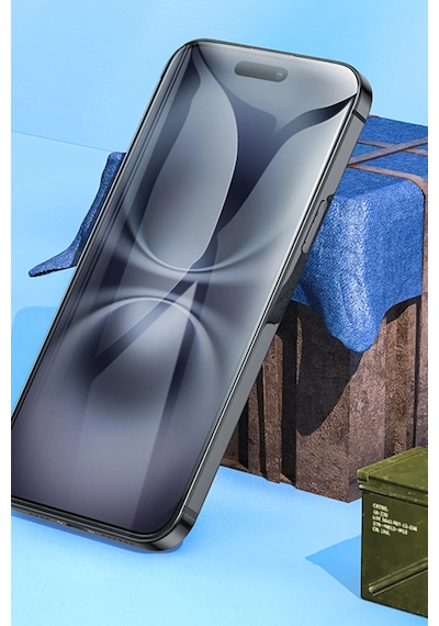 Hoco. Apple iPhone Uyumlu 15 Pro Max Bear Shield Hd Cam Ekran Koruyucu - Siyah