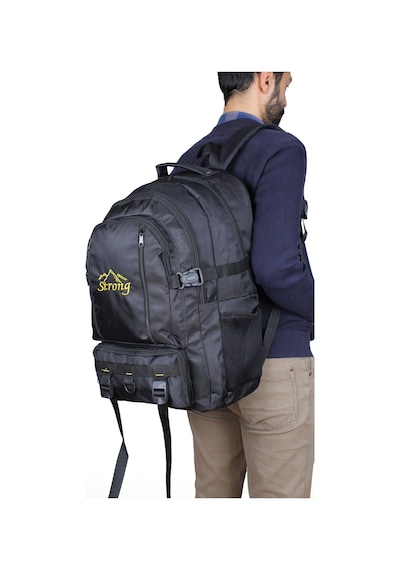 Strong Bag Strong 17-18.4 İnch Laptop Bölmeli Büyük Boy Sırt Çantası ,dağcı Çantası,seyahat Kamp Çantası Siyah
