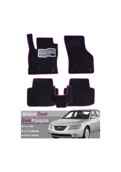 Hyundai Sonata 2005-2010 Uyumlu Eva Paspas Tam Set Araca Özel,kolay Montaj,su Geçirmez 673