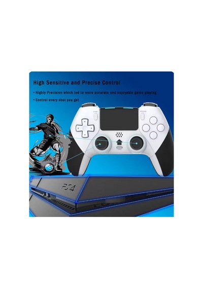 P4 Plus Bluetooth Titreşimli Ps4/ps5 Uyumlu Pc Telefon Joystick Kablosuz Oyun Kolu Siyah Çok Renkli