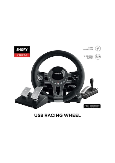 Snopy V5h Pro Xbox One S/ps4/ps3/pc/swıtch Metalik Pro Oyuncu Direksiyonu