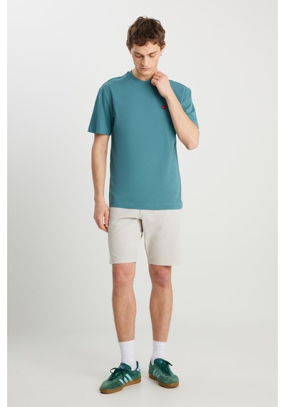 Wrangler Relaxed Fit Small Logo T-shirt Hydro Yeşil-kırmızı