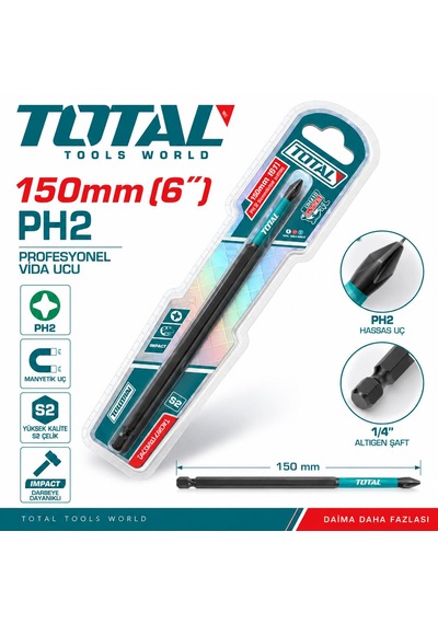 Total Ph2 150mm Darbeli Yıldız Uç