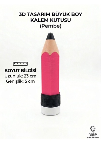 Kalem Şeklinde Kalemlik 124-Pembe