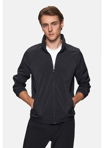 Twn Slim Fit Siyah Gizlenebilir Kapüşonlu Rüzgar Geçirmez Bomber Mont 2ec073081003m 001