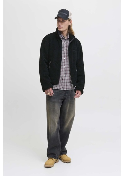 Jack & Jones Jornorrebro Teddy Jacket Sn Siyah Erkek Ceket 12282890 Siyah