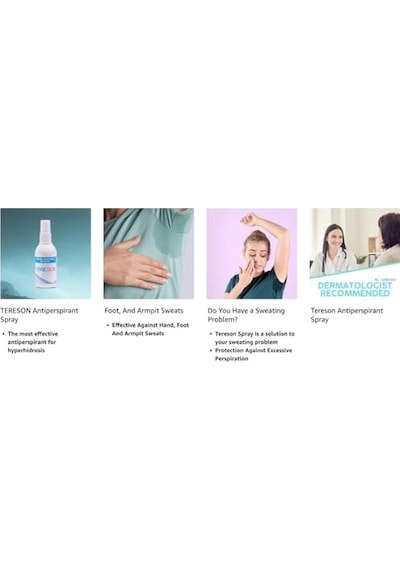 Tereson El,ayak, Koltuk Altı Terleme Önleyici Ve Ter Kokusuna Karşı Koruma Antiperspirant Sprey 50 Ml