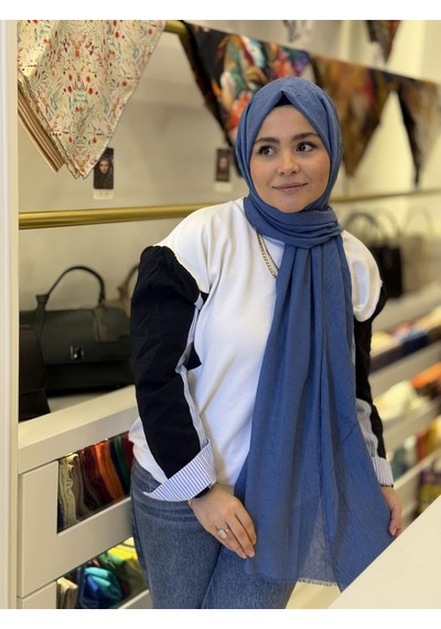 La Boutique Be Happy Şal İndigo Çok Renkli