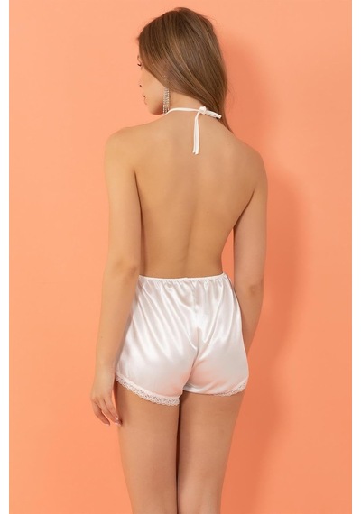 Kadın Diz Hizası Dress Ess1a001-001081 Açık Mavi - Beyaz