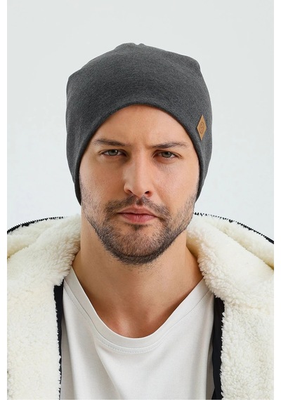 Erkek Termal %100 Pamuklu Soft 2 Stil 1 Arada Bere Premium Cuts Serisi - Standart / Füme Füme