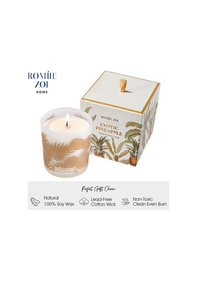 Kokulu Mum - Ananas - Ev İçin 6oz Soya Mumu Mum, Kadınlar İçin Hediyeler Diğer