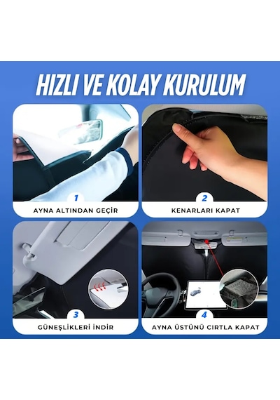 Glanz Araba Ön Cam Katlanabilir Oto Güneşliği 145- 77 CM