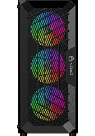 Zoko Chiko 4x12 CM ARGB Fan Mesh Panel Temper Camlı Gaming Kasa
