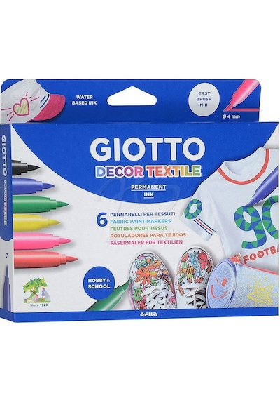 Giotto Decor Textile Kumaş Boyama Kalemi 6 Renk 494800