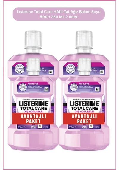 Total Care Hafif Tat Ağız Bakım Suyu 500 + 250 Ml 2 Adet
