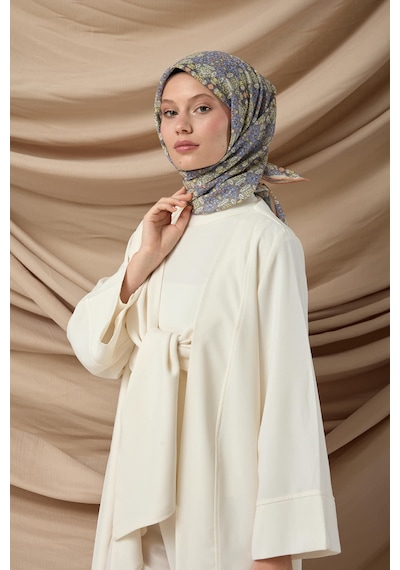 Silk Home Soft Eşarp 73093-02 Gri, Butter Yellow, Yavruağzı, Lila