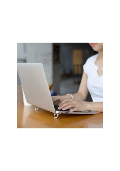 Yükseklik Ayarlı Ergonomik Laptop Standı, Gri Renk