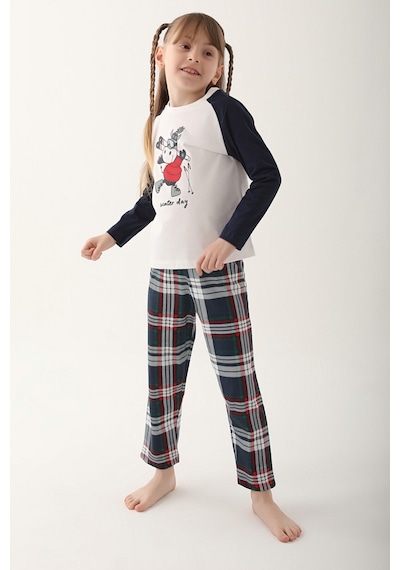 Arnetta Winter Day Beyaz Kız Çocuk Uzun Kol Pijama Takım Krem