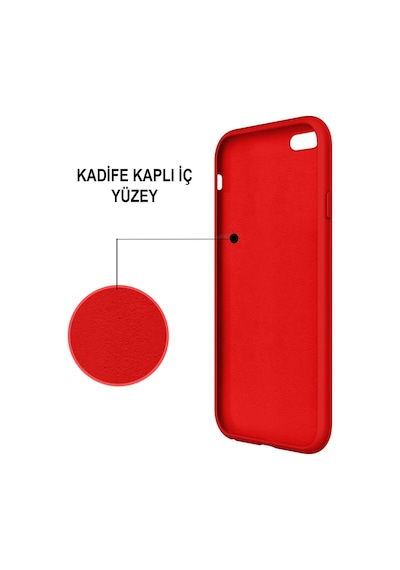 Apple Uyumlu iPhone 7 Plus Silikon Kılıf Altı Kapalı İçi Kadife Lansman Arka Kapak